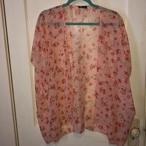 Wet Seal - Pink Floral Kimono (NWOT)
